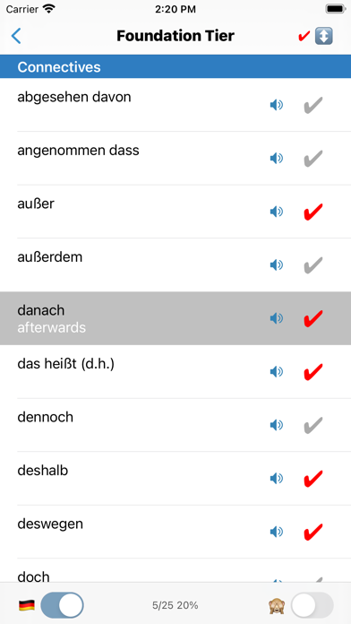 cRaMiT German GCSE Vocabulary Screenshot