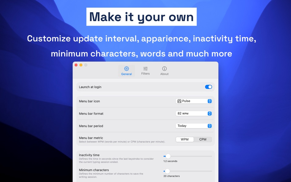 #4. Pulse - Typing Analytics (macOS) 由: Jose Antonio Neto Suarez