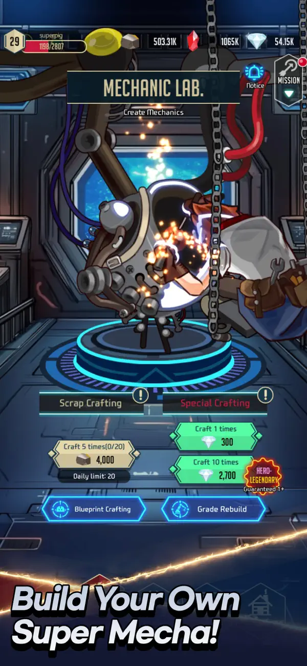 MechanicWar:Idle RPG Hack screenshot 3 - game app interface