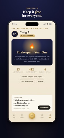 Watchfire: Prayer Map & Bible iPhone screenshot