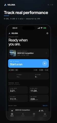 Velora: GPS Performance iPhone screenshot