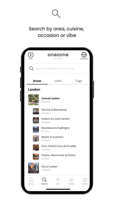 onezone - Curated Discovery Screenshot