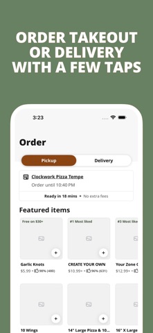 Clockwork Pizza App Screenshot 1 of 2