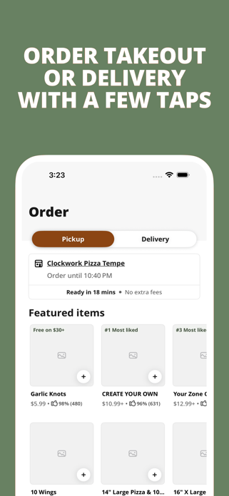 Clockwork Pizza App Screenshot 1 of 2