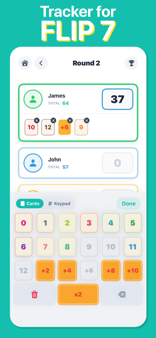 Flip 7 - Score Tracker Screenshot 1 of 5
