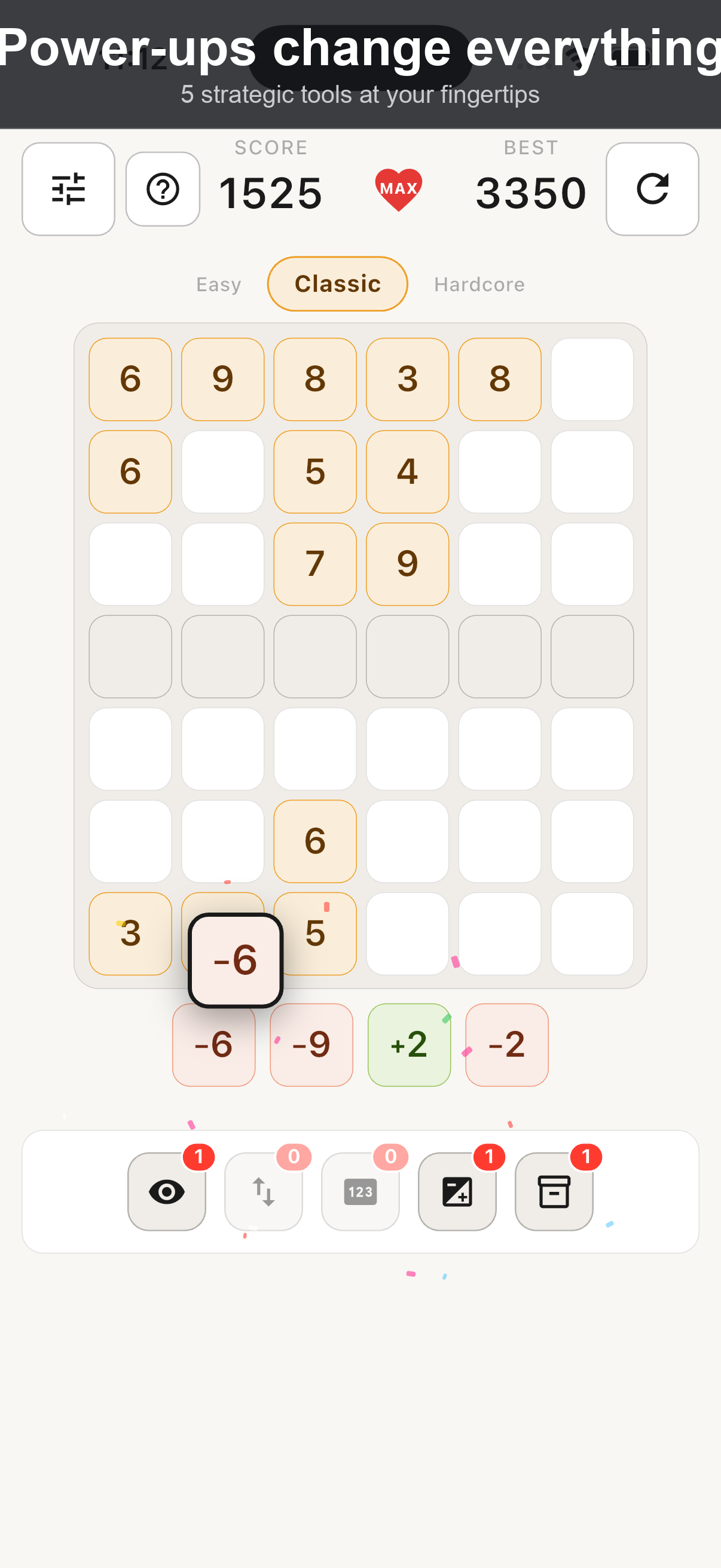 Sum Fall: Number Puzzle
