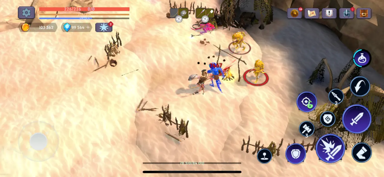 Titan Soul: Action RPG Offline iOS Mod IPA screenshot 3 - iOS game interface