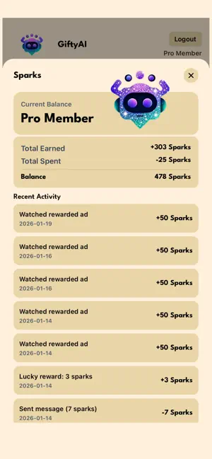 GiftyAI - Chat and Earn screenshot 3