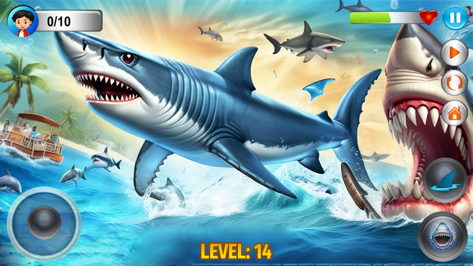 #3. Angry Shark Simulator Games 3d (iOS) 由: PLASMA IT SOLUTIONS