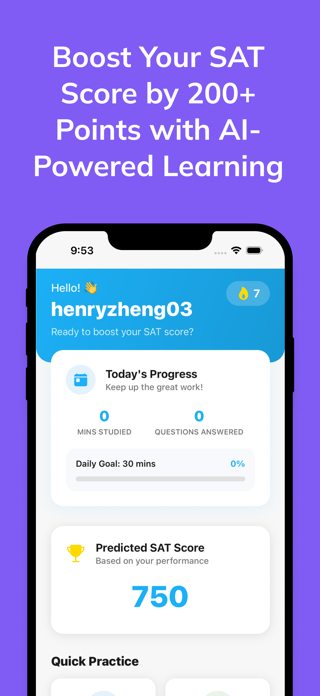 StudyNinja: AI SAT Practice Screenshot 1 of 4