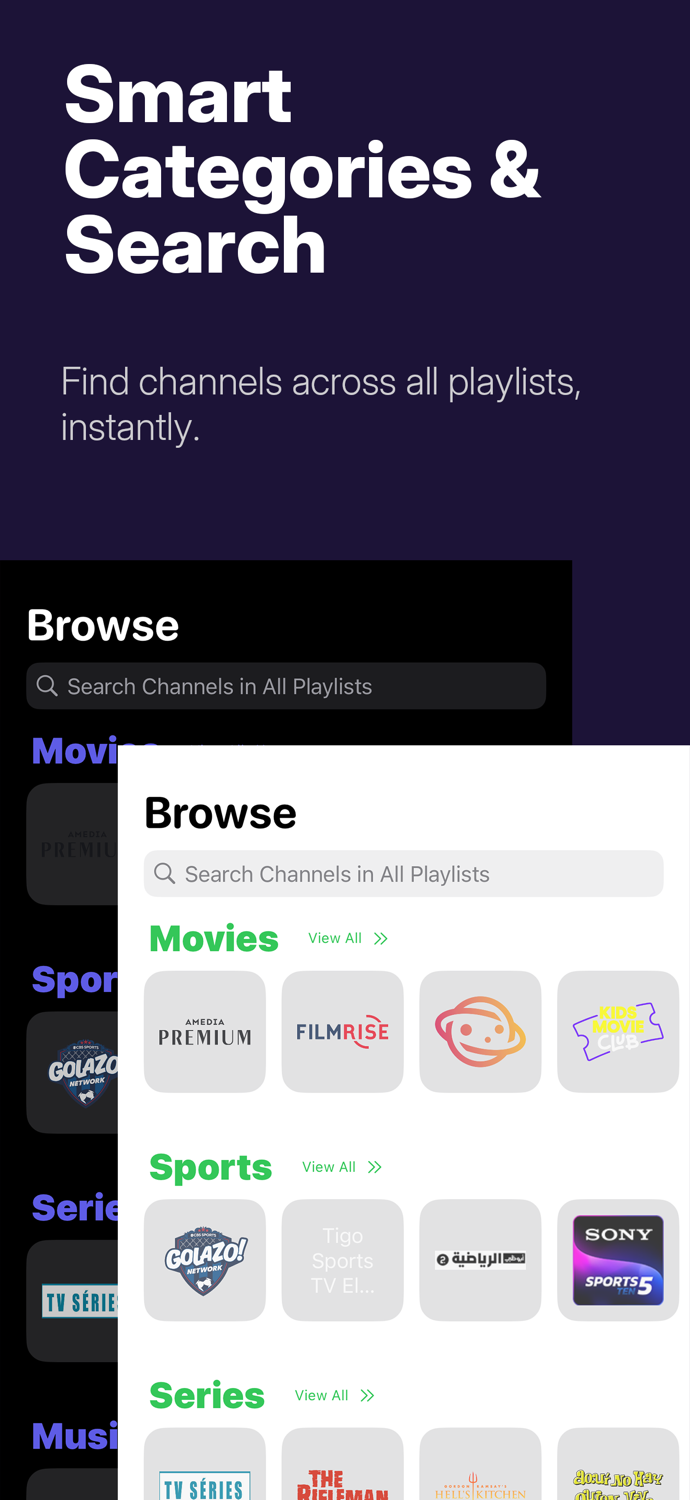 yip iptv player - Live TV