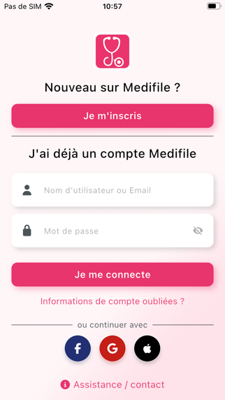 MediFile app screenshot