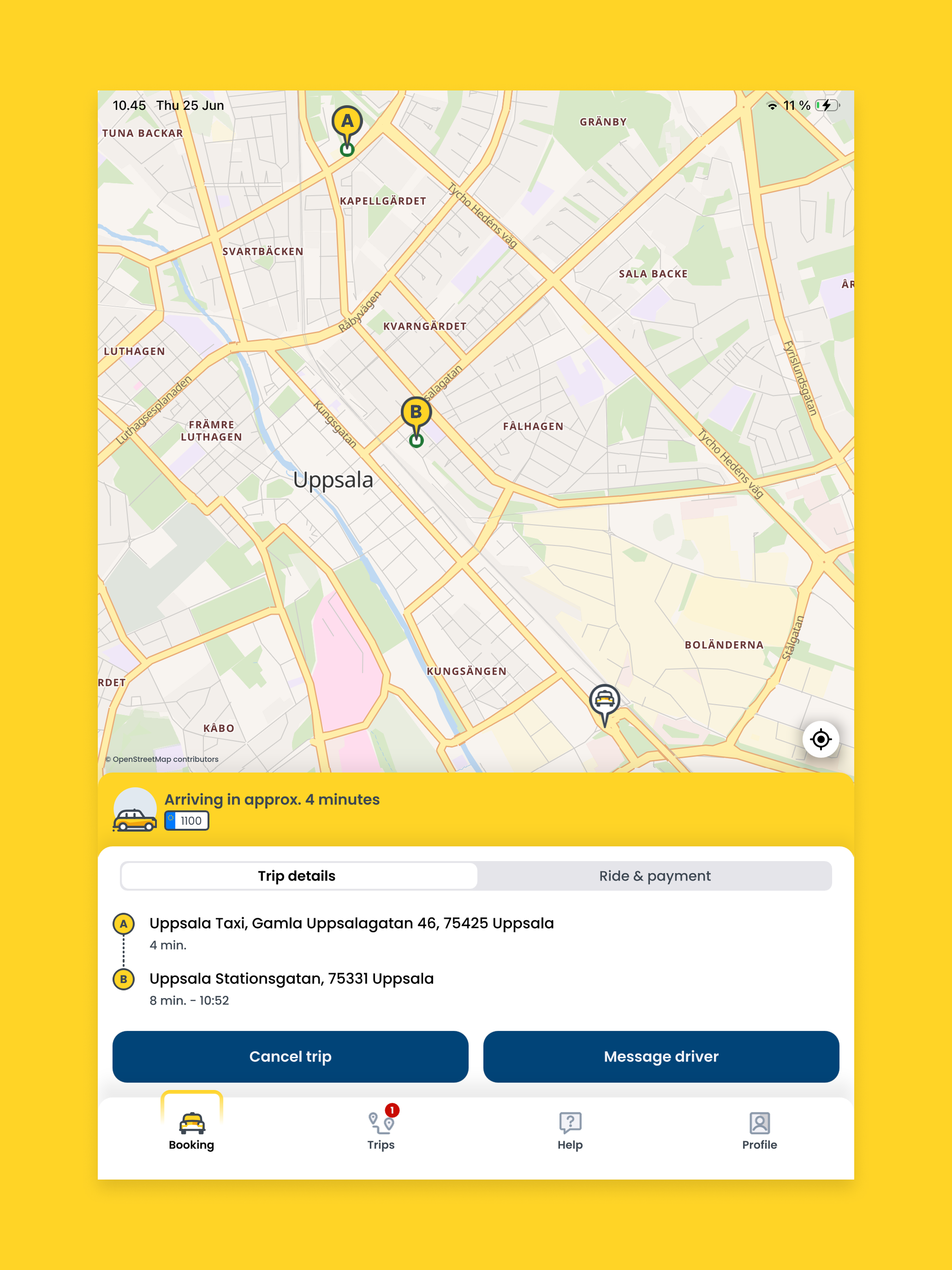 Uppsala Taxi 100 000