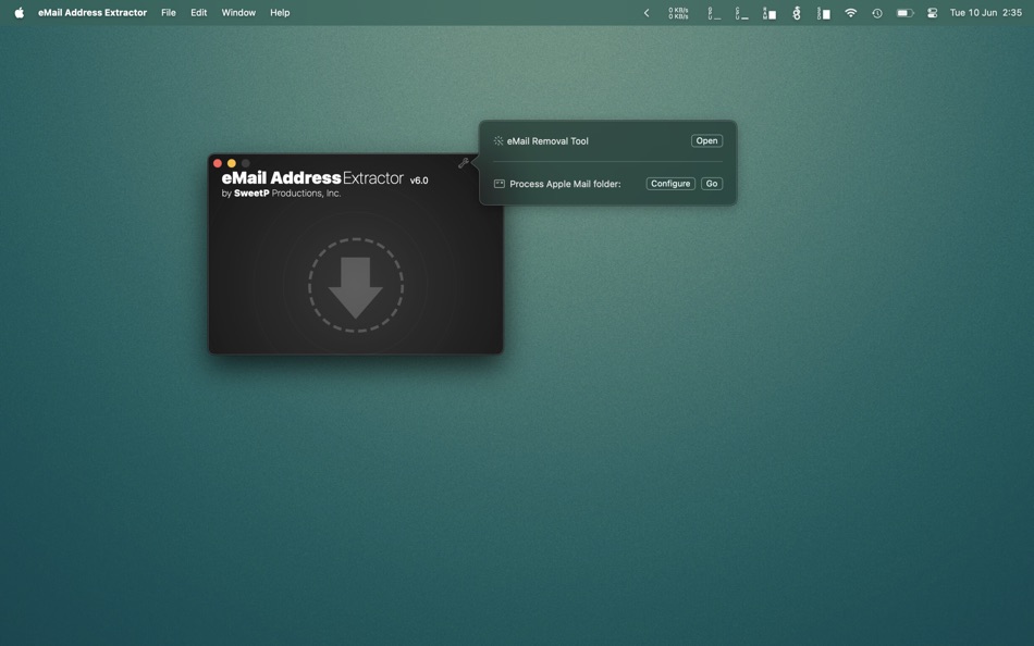 #6. eMail Address Extractor (macOS) De: SweetP Productions, Inc.