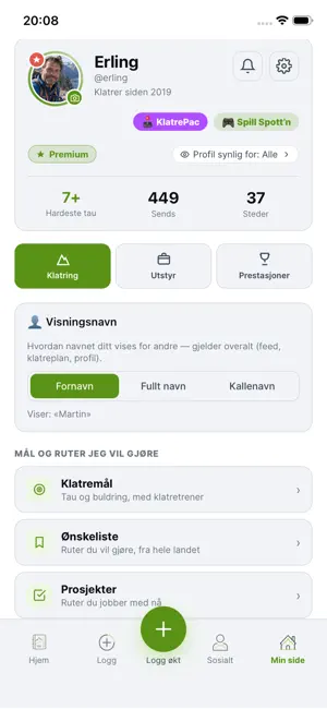 klatre.app screenshot 2