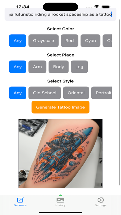 Tattoo AI : AI Tattoo  Design Screenshot