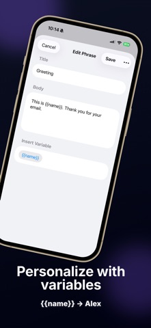 Text Templates: PhraseRack Screenshot 2 of 4