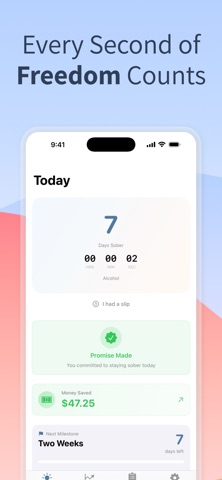 SoberNudge - Sobriety Tracker Screenshot 1 of 6