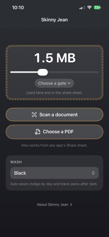 Skinny Jean iPhone screenshot