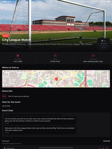 Show Up And Play iPad screenshot