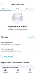 Fahrschulcard screenshot