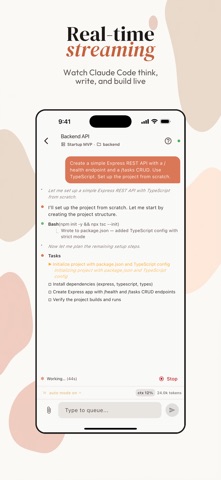 Maude - Mobile Claude Code Screenshot 1 of 4