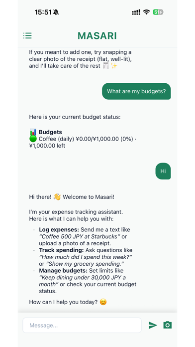 Masari: AI Expense Tracker Screenshot 1 of 8