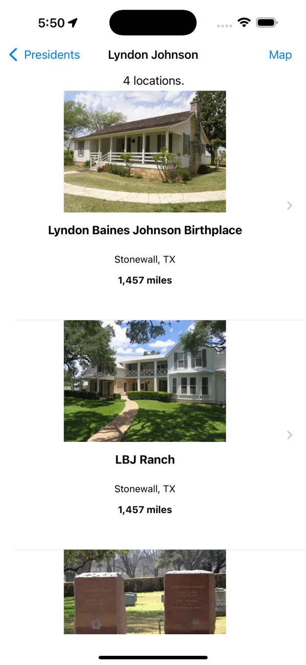 Screenshot #2 pour Places of our Presidents