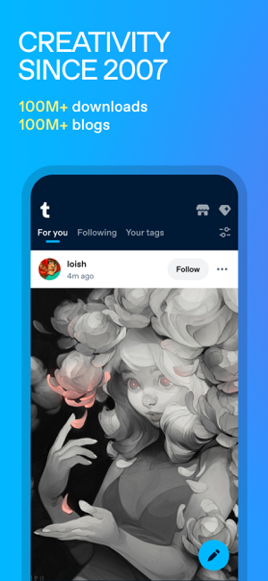 Tumblr: Social Media & Art Screenshot