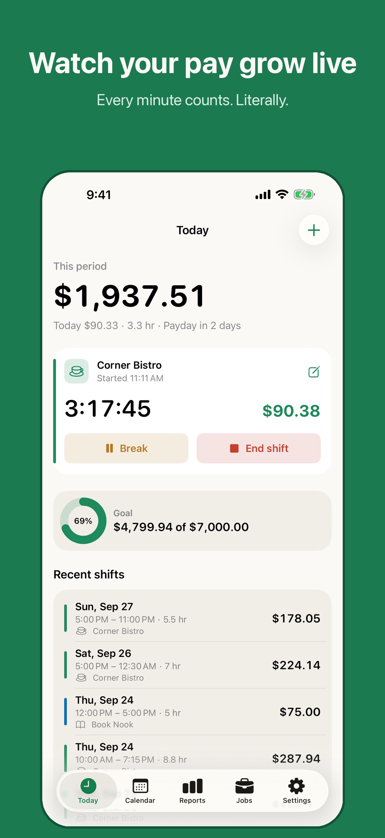 Screenshot 1 of Earnly: Shift Earnings