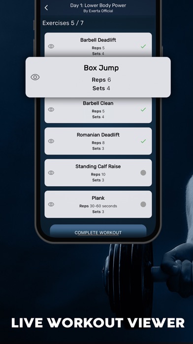 Exerta - Training and Fitness Screenshot