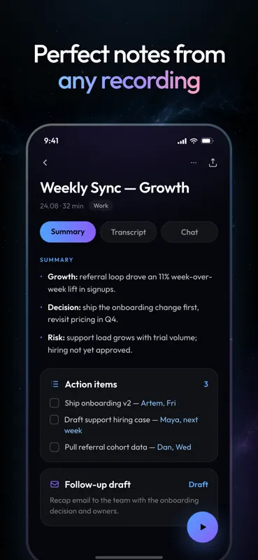Fathom AI: AI Note Taker App screenshot 2 of 4