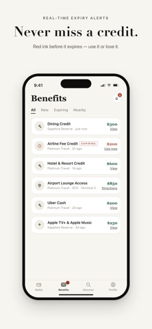 Bevip - Best Credit Card Perks iPhone screenshot