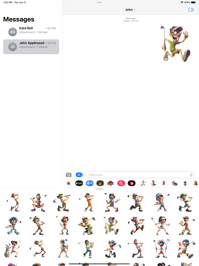 Goofy Golfer Stickers