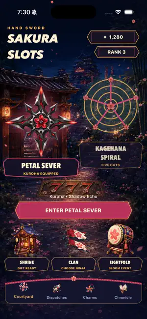 Hand Sword Sakura Slots screenshot 3