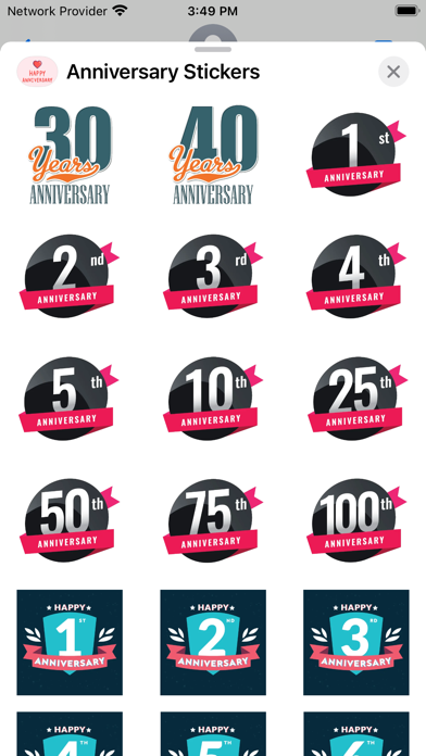 Anniversary Stickers - Wishes Screenshot