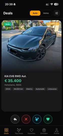 Screenshot von DealAlert.ai auf dem iPhone 1