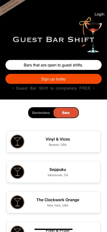 Guest Bar Shift
