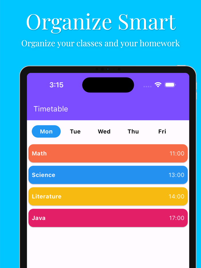 Study Smart - School timetable