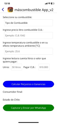 mascombustible App_v2 screenshot