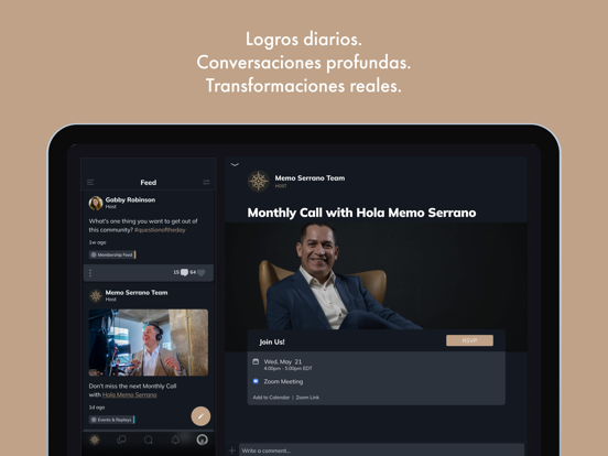 Memo Serrano: Mindset & Wealth iPad screenshot 1 - Business app