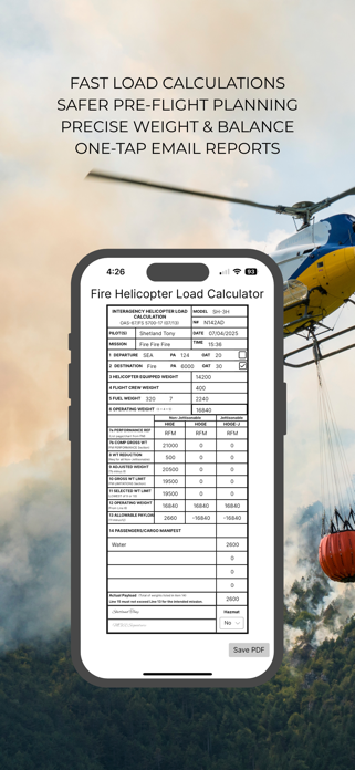 Fire Heli Load Calc Screenshot 1 of 3