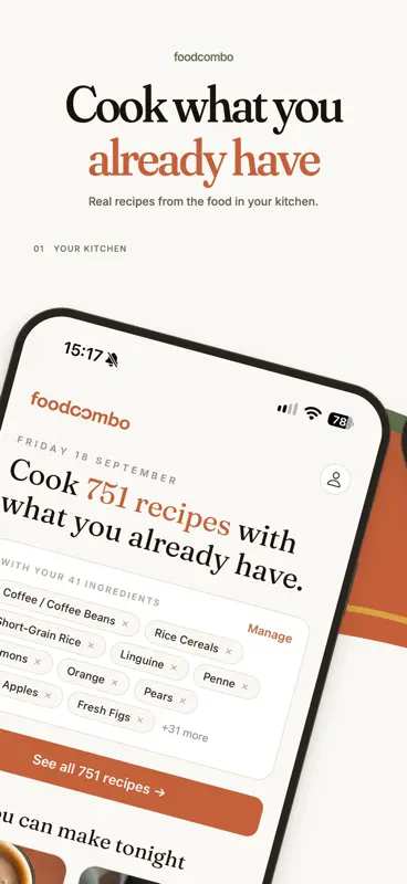 foodcombo: What Can I Make? screenshot 1 of 6