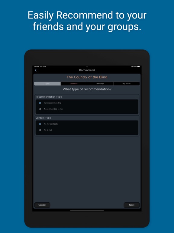 ranxt - track books, movies,tv iPad screenshot 4 - Entertainment app
