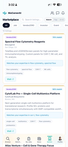 BioCareerAI screenshot