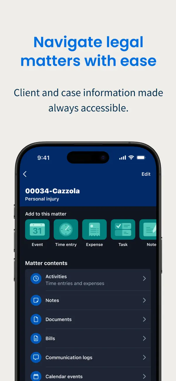 Screenshot #3 pour Clio for Law Firms and Lawyers