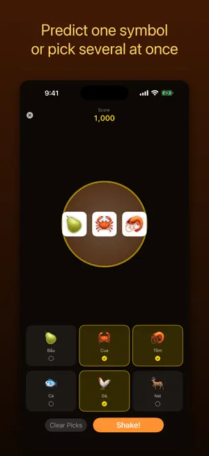 Bầu Cua Tôm Cá - Dice Game screenshot 2