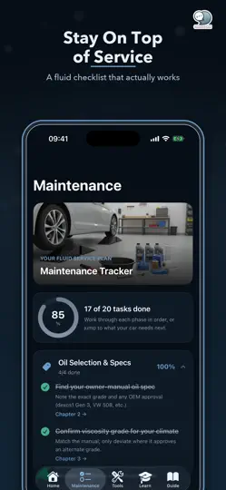 Screenshot von Engine Oil & Fluids Bible auf dem iPhone 6