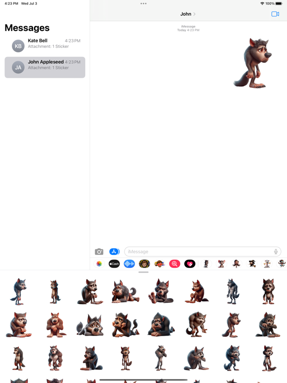 Screenshot #4 pour Sad Werewolf Stickers