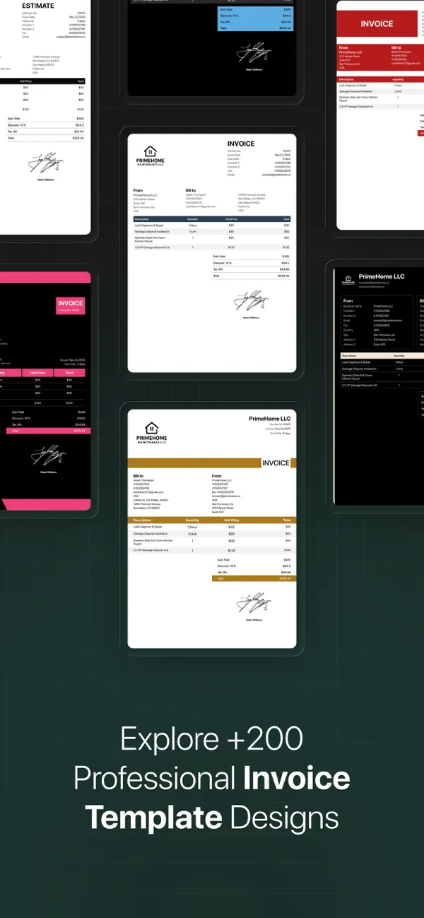 #2. Invoice Template - SnapBill (iOS) Por: rawand saeed